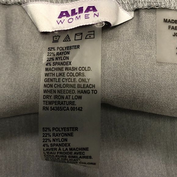 Alia Women Pull On Pants Size 20W Gray Polyester Blend B245 -10 - Picture 9 of 16